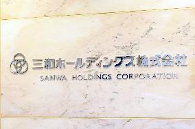 Sanwa Holdings signboard and logo